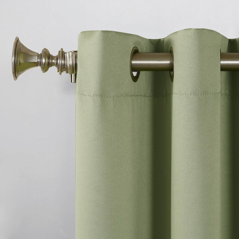 Sun Zero Becca Energy Efficient Grommet Curtain Panel, 40" x 63", Sage Green - Image 2